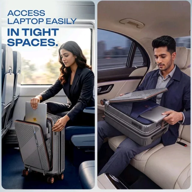 Safari Aeon Cabin Luggage with Laptop Compartment, Gun Metal
Laptop Compartment