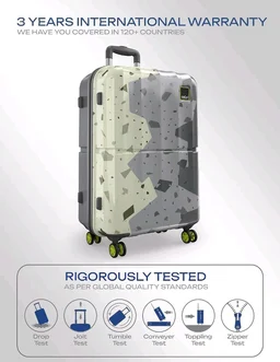 Safari Tazzo 8 Wheels 66cm Medium Size Trolley Bag, Hard Case Polycarbonate, 360º Wheeling Small Check in Luggage, Suitcase for Travel, Trolley Bags for Travel, Printed
100+ bought in past month