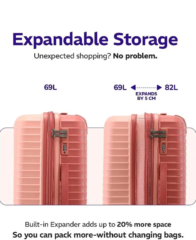 Provogue Coral Hard-Sided PP 65 Cm Trolley Bags for Travel Medium Size | Expandable Luggage Suitcase with 8 Wheels | Combination Lock | 5 Year Warranty (Tea Rose/Redwood)
50+ bought in past month