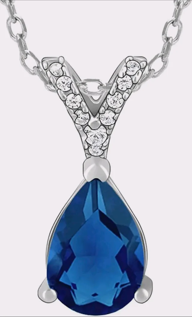 GIVA 925 Silver Midnight Blue Pendant With Link Chain| Necklace to Gift Women & Girls | With Certificate of Authenticity and 925 Stamp | 6 Months Warranty*