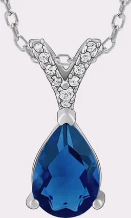GIVA 925 Silver Midnight Blue Pendant With Link Chain| Necklace to Gift Women & Girls | With Certificate of Authenticity and 925 Stamp | 6 Months Warranty*