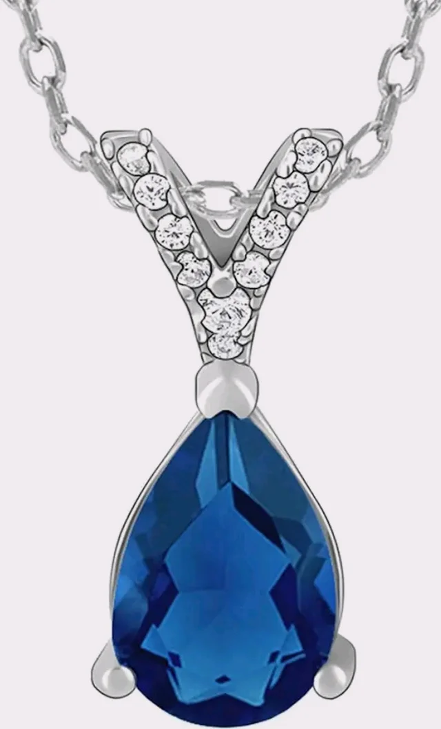 GIVA 925 Silver Midnight Blue Pendant With Link Chain| Necklace to Gift Women & Girls | With Certificate of Authenticity and 925 Stamp | 6 Months Warranty*