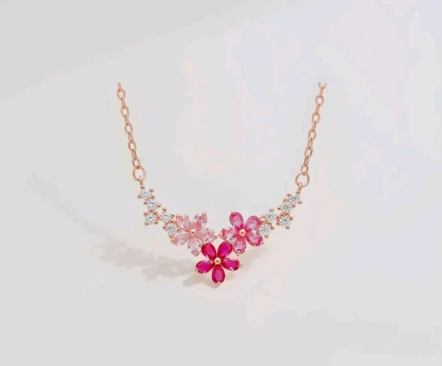 ZAVYA 925 Sterling Silver Rose Gold Plated Necklace with Cubic Zirconia | Gift for Women & Girls | With Certificate of Authenticity & 925 Hallmark