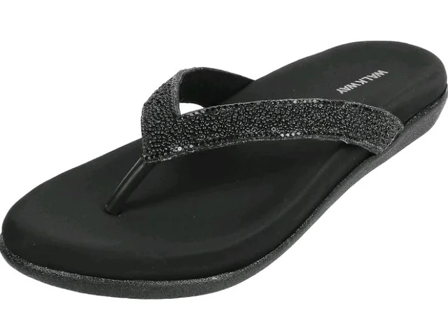 Walkway Women Rose Gold Synthetic Flats Slip On Fashion Sandals