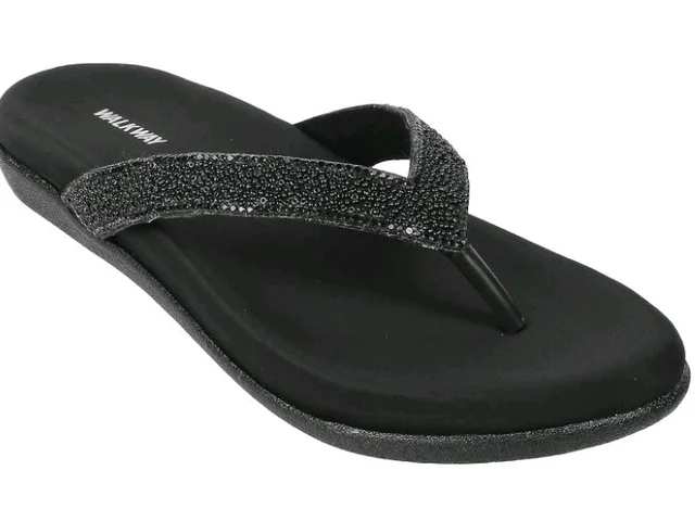 Walkway Women Rose Gold Synthetic Flats Slip On Fashion Sandals