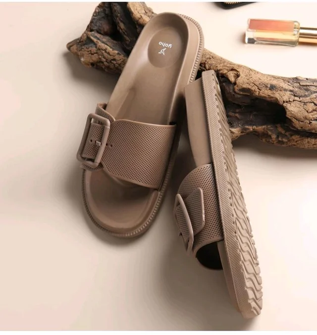 YOHO Grape Sliders for Women & Girls | Stylish,Cushioned, Lightweight Slides & Waterproof Flip Flops | Adjustable Buckle | Comfortable Monsoon Footwear