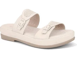 XE Looks Women's Elegant Buckle Sandals - Perforated Comfort For Everyday Style