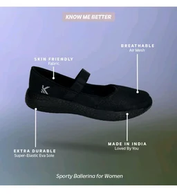 KazarMax Women's Mary Jane Slip On Shoes | Casual Ballet Flats Ballerinas | Lightweight Comfortable Flat Shoes for Women