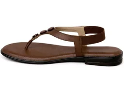 Women’s Maroon Synthetic Leather Flat Sandals | Trendy Comfortable Casual Wear Footwear