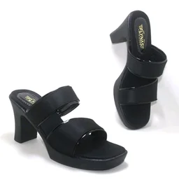 Women’s Fashionable Maroon Multi-Strap Heels | Open Toe Block Heel Sandals