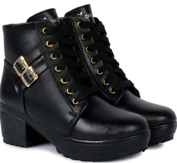 Longwalk Women Fashion Casual Boot High Ankle Heel for Girls Boot