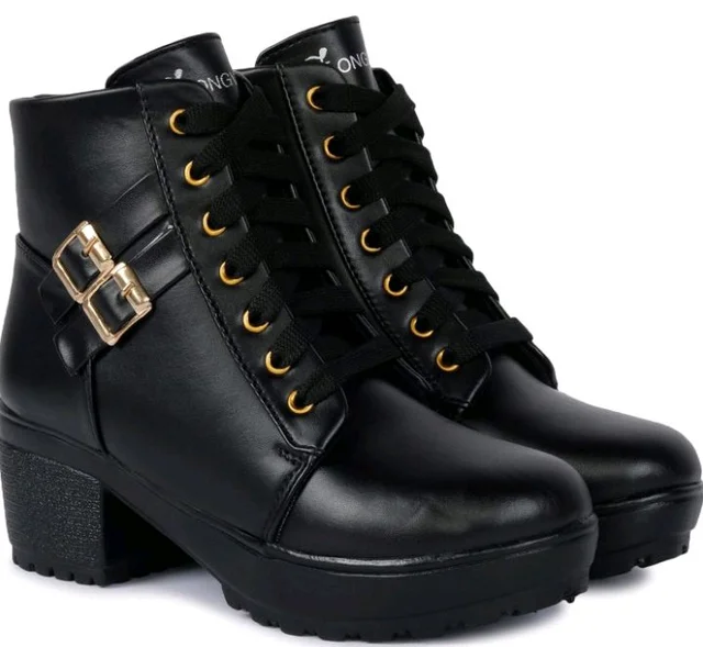 Longwalk Women Fashion Casual Boot High Ankle Heel for Girls Boot