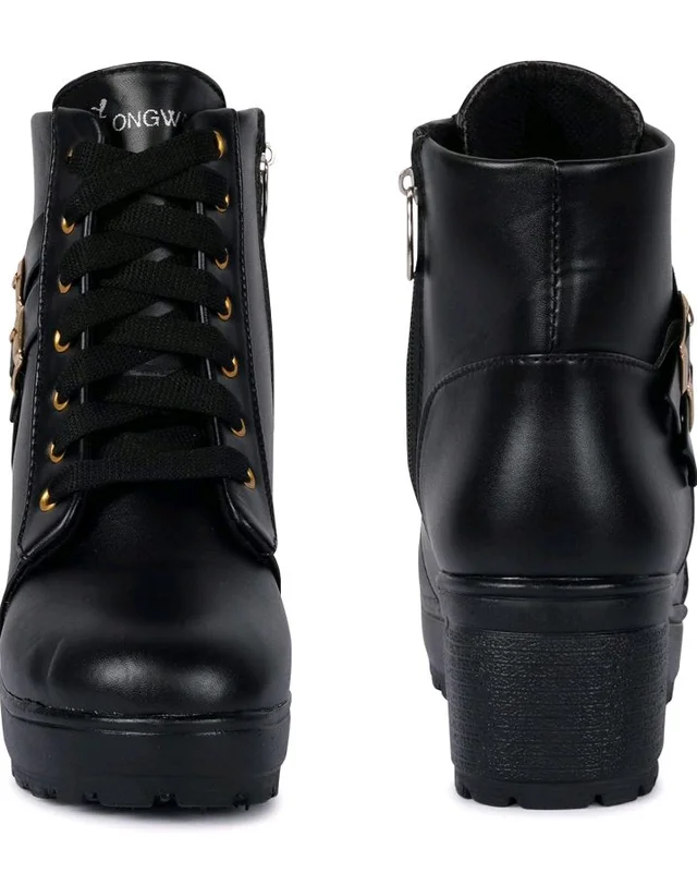 Longwalk Women Fashion Casual Boot High Ankle Heel for Girls Boot