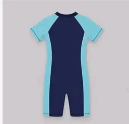 A.T.U.N. (ALL THINGS UBER NICE) Boys One Piece Swimsuit with Front Zip Closure | Half Sleeve Athletic Swimwear with Knee Length Fit | Comfortable Pool and Beach Swimming Costume for Kids
- 2-3 y, Navy blue