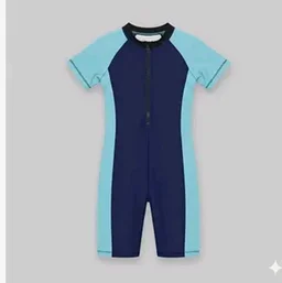 A.T.U.N. (ALL THINGS UBER NICE) Boys One Piece Swimsuit with Front Zip Closure | Half Sleeve Athletic Swimwear with Knee Length Fit | Comfortable Pool and Beach Swimming Costume for Kids
- 12-13 y, Navy blue