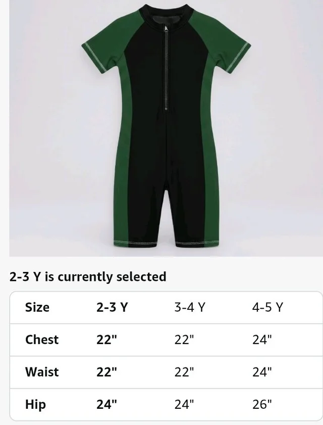 A.T.U.N. (ALL THINGS UBER NICE) Boys One Piece Swimsuit with Front Zip Closure | Half Sleeve Athletic Swimwear with Knee Length Fit | Comfortable Pool and Beach Swimming Costume for Kids - 11-12 y, Black Green