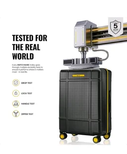 Brand: SNITCH
4.6 out of 5 stars 24
SNITCH Blink Cabin Size Grey Polycarbonate Hard Travel Suitcase - Trolley Bag Small & Luggage with 8 Wheels, Premium Lock, Wet & Dry Pouch & Free Shoe Bag