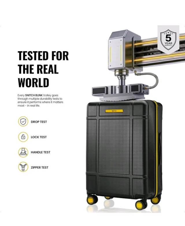 Brand: SNITCH
4.6 out of 5 stars 24
SNITCH Blink Cabin Size Grey Polycarbonate Hard Travel Suitcase - Trolley Bag Small & Luggage with 8 Wheels, Premium Lock, Wet & Dry Pouch & Free Shoe Bag
