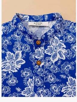 A.T.U.N. (ALL THINGS UBER NICE) Boys 100% Cotton Kurta Pyjama Set | Traditional Ethnic Wear Outfit for Kids | Soft Breathable Printed Kurta with Comfortable Pyjama | Festive Celebration Clothing Set
- 2-3 y, Blue