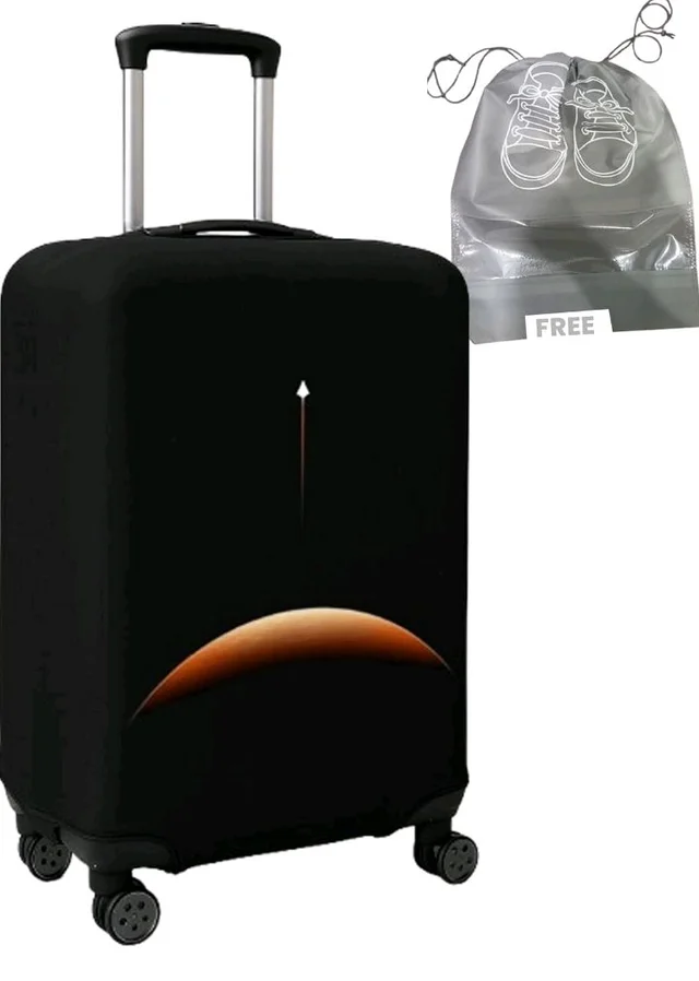 WanderWraps Spendex Polyester Protective Luggage Cover | Hard Luggage Trolley Bag Cover | Washable | Dust Proof | Stretchable | S - 20 inch | D3