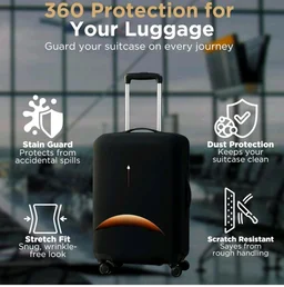 WanderWraps Spendex Polyester Protective Luggage Cover | Hard Luggage Trolley Bag Cover | Washable | Dust Proof | Stretchable | S - 20 inch | D3