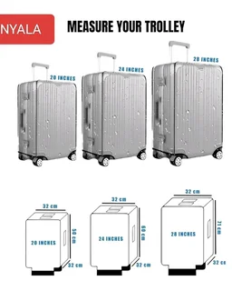 NYALA 28 Inch Protective Trolley Bag Cover | Transparent Suitcase Bag Cover | Waterproof Dustproof Luggage Cover, Clear PVC Suitcase Covers Protectors (70X50X32 CM)
100+ bought in past month