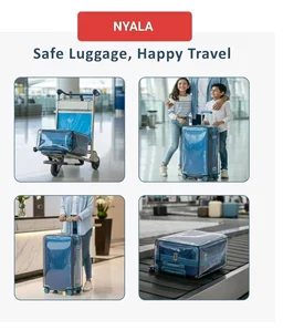 NYALA 28 Inch Protective Trolley Bag Cover | Transparent Suitcase Bag Cover | Waterproof Dustproof Luggage Cover, Clear PVC Suitcase Covers Protectors (70X50X32 CM)
100+ bought in past month