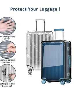 NYALA 28 Inch Protective Trolley Bag Cover | Transparent Suitcase Bag Cover | Waterproof Dustproof Luggage Cover, Clear PVC Suitcase Covers Protectors (70X50X32 CM)
100+ bought in past month