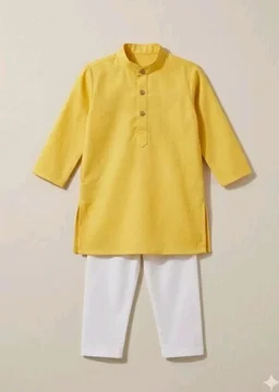 A.T.U.N. (ALL THINGS UBER NICE) Boys 100% Cotton Kurta Pyjama Set | Traditional Ethnic Wear Outfit for Kids | Soft Breathable Printed Kurta with Comfortable Pyjama | Festive Celebration Clothing Set
- 5-6 y