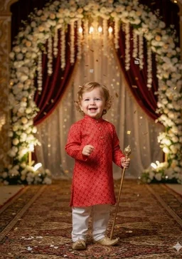 A.T.U.N. (ALL THINGS UBER NICE) Boys 100% Cotton Printed Kurta Pyjama Set | Soft Comfortable Ethnic Indian Outfit | Festive, Celebrations, Wedding, Functions, Family Gatherings Clothing Set for Kids
- 4-5 y, Red