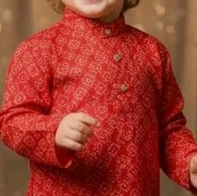 A.T.U.N. (ALL THINGS UBER NICE) Boys 100% Cotton Printed Kurta Pyjama Set | Soft Comfortable Ethnic Indian Outfit | Festive, Celebrations, Wedding, Functions, Family Gatherings Clothing Set for Kids
- 4-5 y, Red