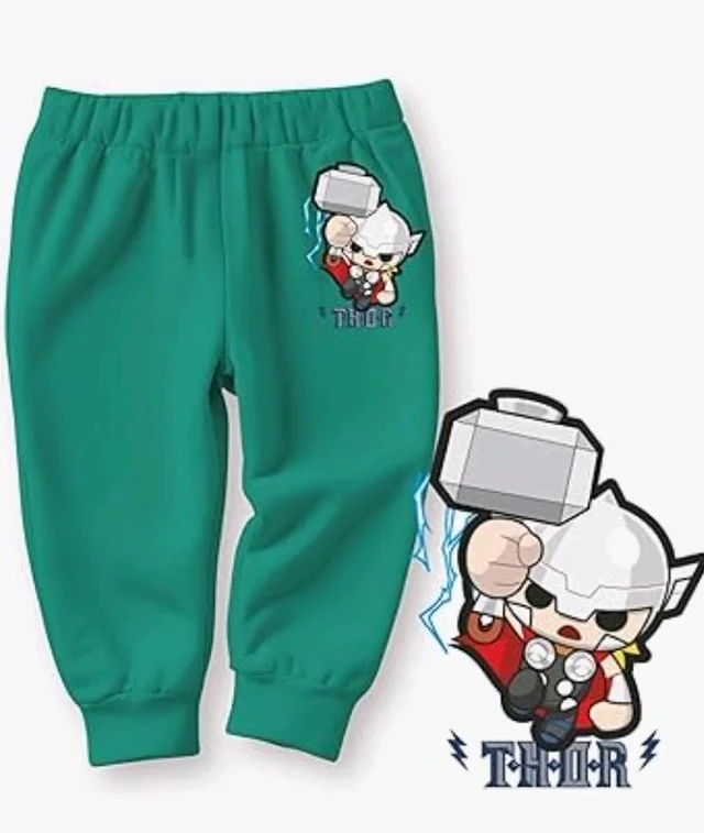 minicult Cotton Pajama Pants with All Over Print for Boys and Girls (Multicolor Designs)(Pack of 5) - 3-4 y, Marvel