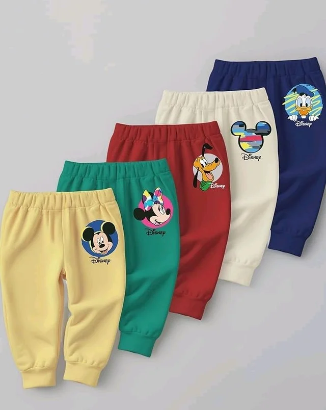 minicult Cotton Pajama Pants with All Over Print for Boys and Girls (Multicolor Designs)(Pac - 6-12 m, Disney