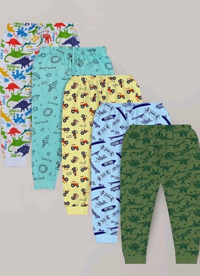 minicult Cotton Pajama Pants with All Over Print for Boys and Girls (Multicolor Designs)(Pack of 5)
#1 Best - 5-6 y