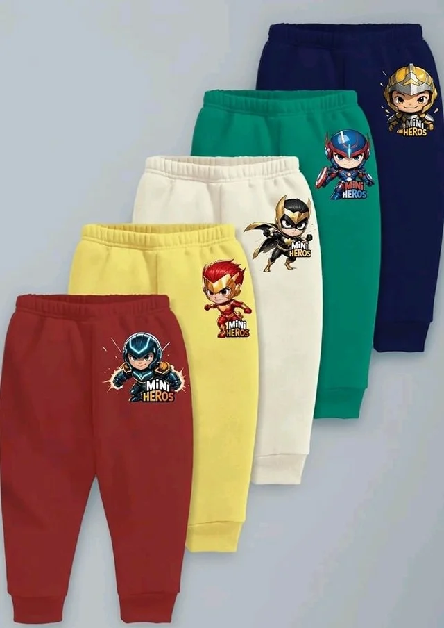 minicult Cotton Pajama Pants with All Over Print for Boys and Girls (Multicolor Designs)(Pack of 5)
- 5-6 y, Super Hero 1