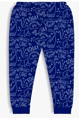minicult Cotton Pajama Pants with All Over Print for Boys and Girls (Multicolor Designs)(Pack of 5) - 6-7 y, Blue