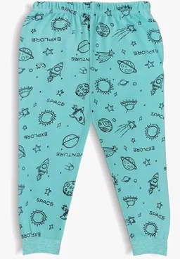 minicult Cotton Pajama Pants with All Over Print for Boys and Girls (Multicolor Designs)(Pack of 5) - 5-6 y, Blue