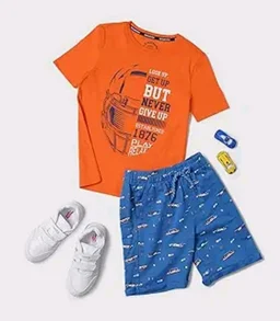minicult Cotton Pajama Pants with All Over Print for Boys and Girls (Multicolor Designs)(Pack of 5) - 3-4 y, Blue