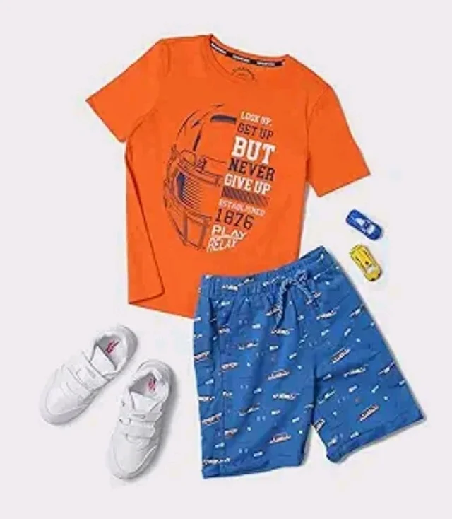 minicult Cotton Pajama Pants with All Over Print for Boys and Girls (Multicolor Designs)(Pack of 5) - 3-4 y, Blue