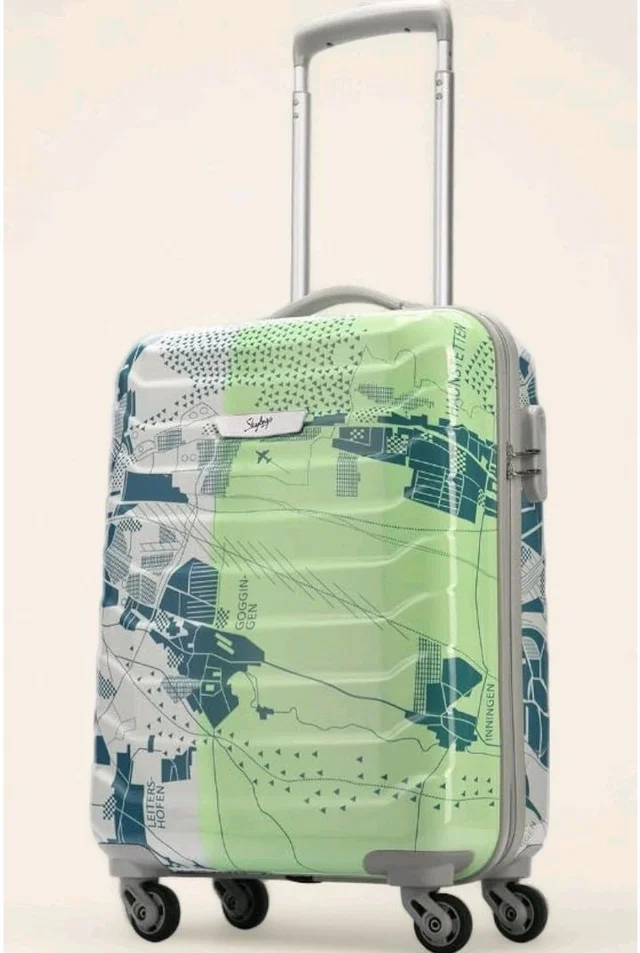 Skybags Cabin Trooper 55 Cms Small Abs Hardshellsided 4 Wheels Spinner Printed Luggage/Inline Suitcase/Trolley Back (Pale Green), Large
300+ bought in past month