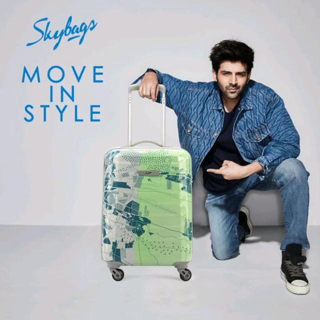 Skybags Cabin Trooper 55 Cms Small Abs Hardshellsided 4 Wheels Spinner Printed Luggage/Inline Suitcase/Trolley Back (Pale Green), Large
300+ bought in past month