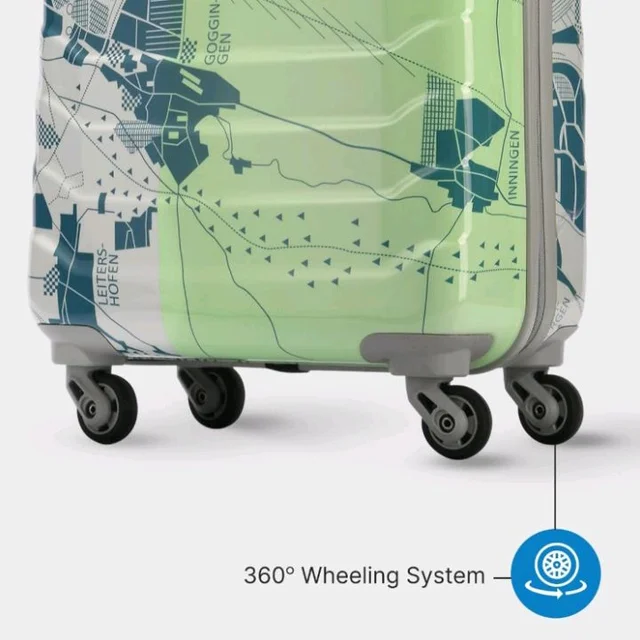 Skybags Cabin Trooper 55 Cms Small Abs Hardshellsided 4 Wheels Spinner Printed Luggage/Inline Suitcase/Trolley Back (Pale Green), Large
300+ bought in past month