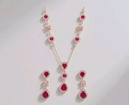 ZAVYA 925 Sterling Silver Statement Elegance ose Gold Plated Women's Jewelry Set | Gift for Women and Girls | With Certificate of Authenticity and 925 Hallmark