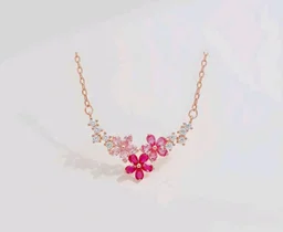ZAVYA 925 Sterling Silver Rose Gold Plated Necklace with Cubic Zirconia | Gift for Women & Girls | With Certificate of Authenticity & 925 Hallmark