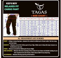 Tagas Boy's Cargo Pant | Regular Slim Cargo for Kids|Relaxed Trouser for Boys|cottoncargo|(K1C-12)
- 15-16 y, Wine
