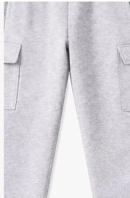 Trampoline Boys & Girls Cotton Terry Cargo Joggers with 4 Utility Pockets | Elastic Waist with Drawstring | Ribbed Cuffs | Soft Kids Jogger Pants for Casual Wear & Outdoor Play
- 16 y, Grey