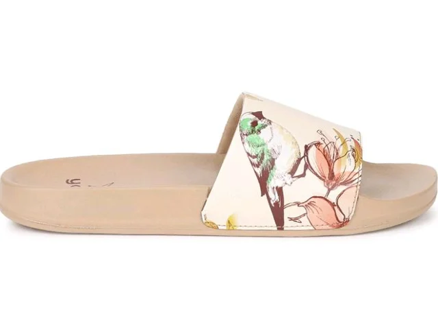 YOHO Tropica Printed Comfortable Women Slides | Stylish Rainy Footwear & Waterproof Monsoon Sandals | Soft Inner Lining On Strap
