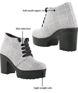 TRYME Stylish & Comfortable Fashion Block Heel Boots for Womens & Girls