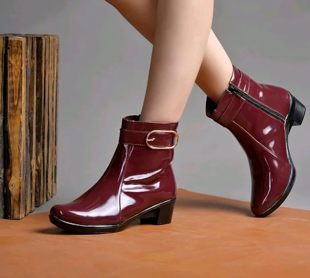 Buckle – Stylish Slip-Resistant Zip-Up Short Boots for Casual & Party Footwear