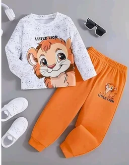 Boys Cotton Clothing Set
Full Sleeve Printed T-Shirt & Pant, Soft Cotton Wear Outfit, Comfortable for Wear
- 5-6 y, White-Orange